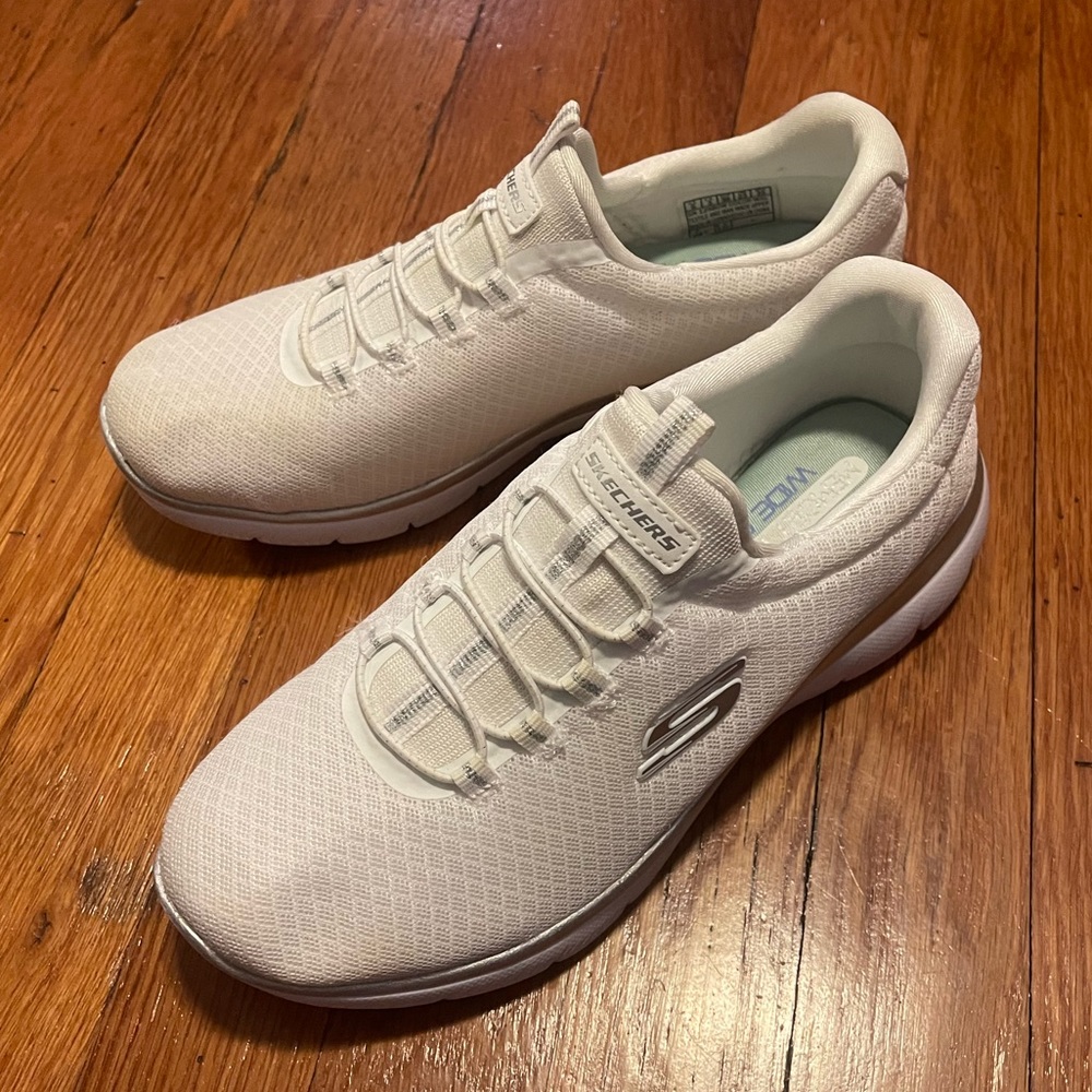 Skechers Women's Summits Cool Classic Wide Width Athletic Memory Foam Sneakers